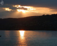 Tapeta Jezero Taupo pi zpadu Slunce
